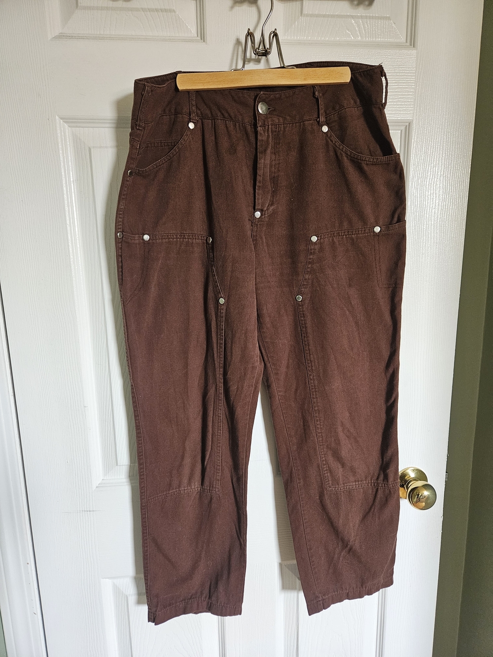 Straight-Leg Women's Brown Workwear Pants